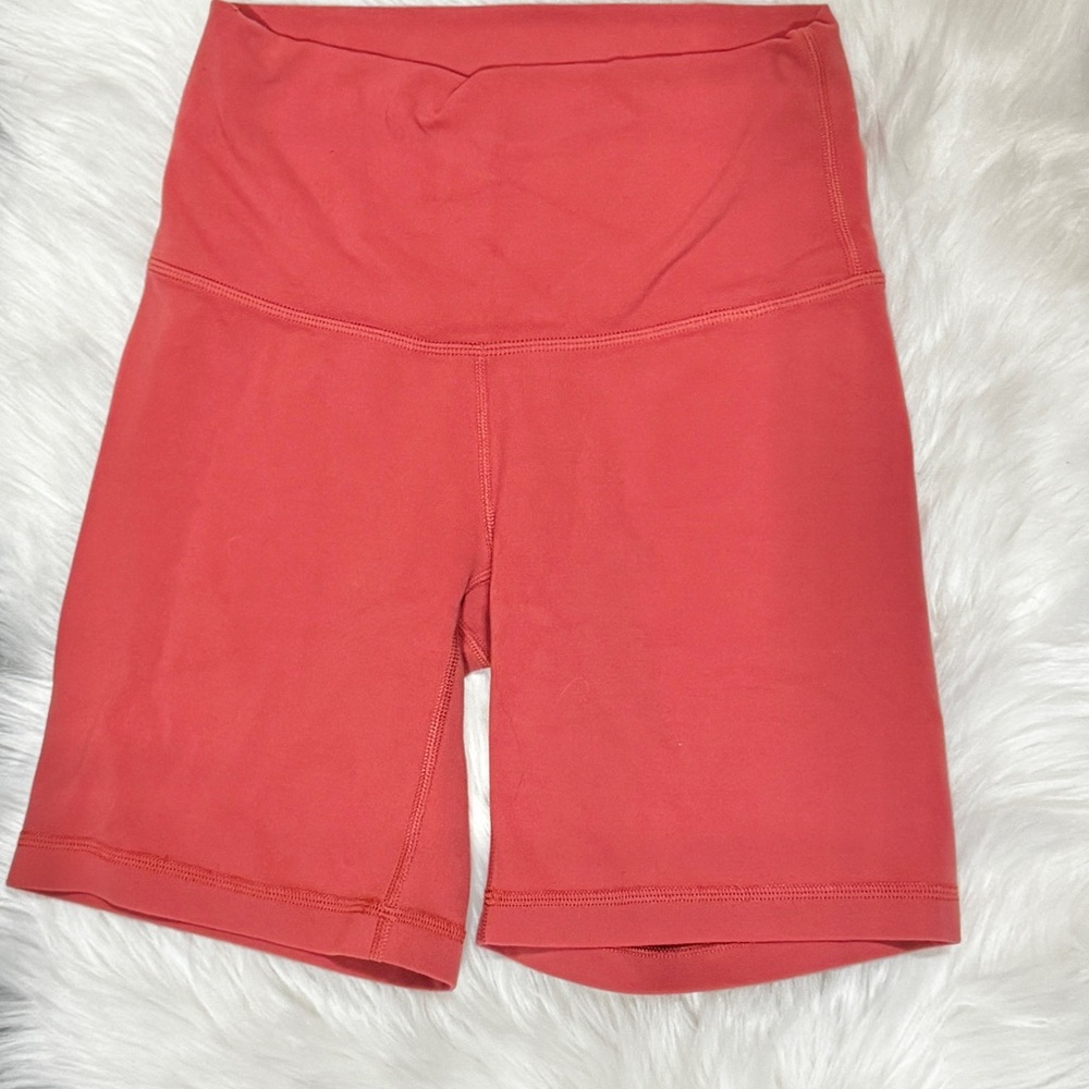 TnAction Aritzia Biker Shorts Small Coral High Rise Butter Soft Active Gym